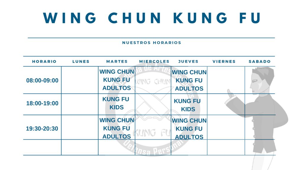 horario clases wing chun kung fu